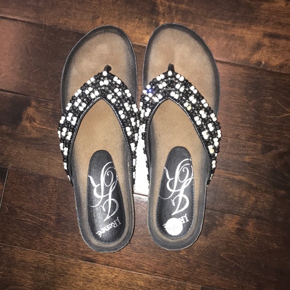 J.Reneé Beaded Sandals - Picture 1 of 5
